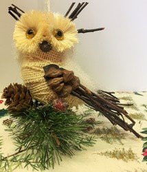 Owl ornament-orn-owl from Krupp Florist, your local Belleville flower shop