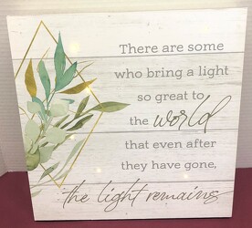 Memorial Sentimental LED wall plaque plaque-LED1 from Krupp Florist, your local Belleville flower shop