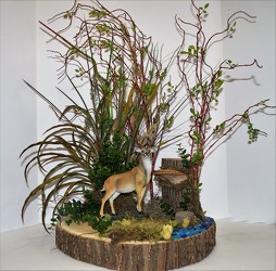 Deer in the woods-silk16-26 from Krupp Florist, your local Belleville flower shop