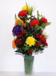 Silk flowers for the cemetery-silkcem16-2 from Krupp Florist, your local Belleville flower shop