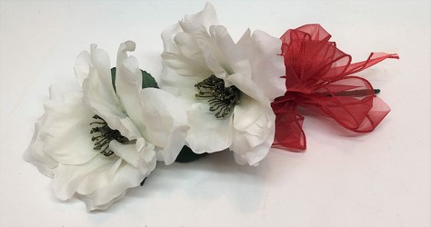 Red & White Silk Swag from Krupp Florist, your local Belleville flower shop