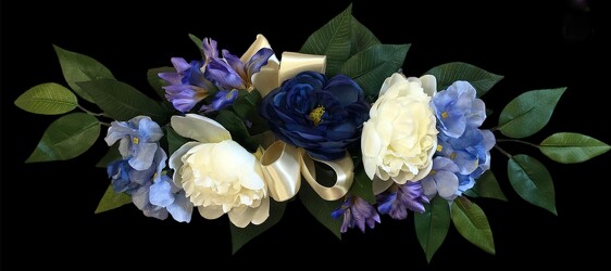 Silk swag/blue-silkswag23-01 from Krupp Florist, your local Belleville flower shop