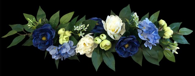 Silk swag/blue-silkswag23-02 from Krupp Florist, your local Belleville flower shop