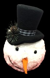 Adorable stuffed snowman head snowman-2303 from Krupp Florist, your local Belleville flower shop