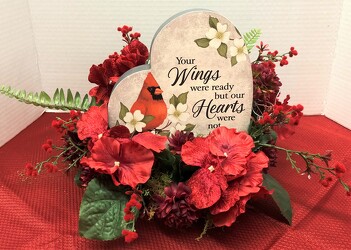 Your wings heart sitter stylized ss-12795sty from Krupp Florist, your local Belleville flower shop
