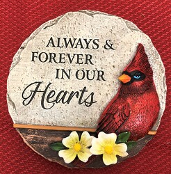 Hearts Cardinal Memorial Mini Stone ss-12877 from Krupp Florist, your local Belleville flower shop