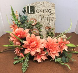 Loving Wife Resin Plaque, Stylized from Krupp Florist, your local Belleville flower shop