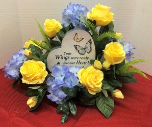 Your wings heart sitter stylized ss-2205sty from Krupp Florist, your local Belleville flower shop
