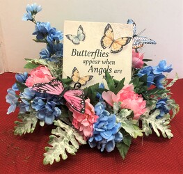 Butterflies Appear Easel Plaque stylized ss-2207sty from Krupp Florist, your local Belleville flower shop