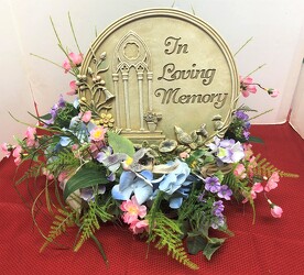 In loving memory stone stylized ss-2301sty from Krupp Florist, your local Belleville flower shop