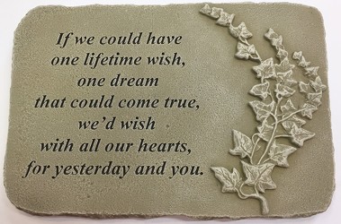 If We Could Have One Lifetime Wish Stone Medium  from Krupp Florist, your local Belleville flower shop