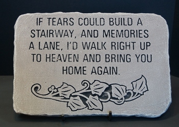 If Tears Could Build A Stairway Stone Medium  from Krupp Florist, your local Belleville flower shop