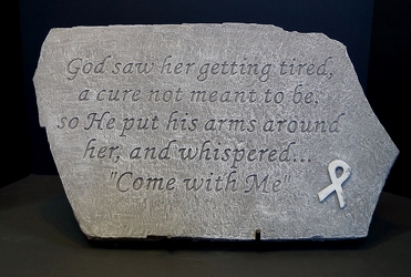 ss15-4 God saw her with ribbon from Krupp Florist, your local Belleville flower shop