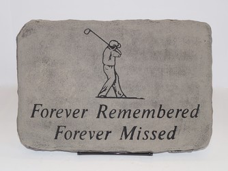 Forever Remember Forever Missed Golf Stone Medium  from Krupp Florist, your local Belleville flower shop