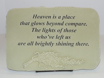 Heaven is a place stone-medium ss16-19 from Krupp Florist, your local Belleville flower shop