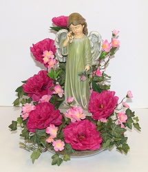 Missing you angel with silks ss161sty-4 from Krupp Florist, your local Belleville flower shop