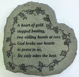 A heart of gold stone-medium ss18-1 from Krupp Florist, your local Belleville flower shop
