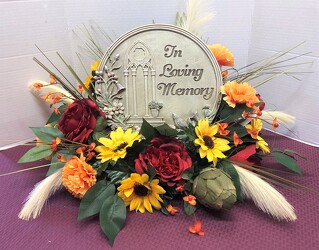 In loving memory stone stylized ss2203-sty from Krupp Florist, your local Belleville flower shop