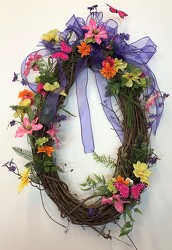 Wreath-Spring wreath-106 from Krupp Florist, your local Belleville flower shop
