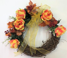 Wreath silk wreath-110 from Krupp Florist, your local Belleville flower shop