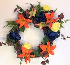 Wreath silk wreath-112 from Krupp Florist, your local Belleville flower shop