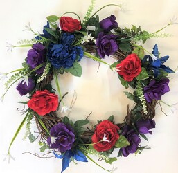 Wreath silk wreath-114 from Krupp Florist, your local Belleville flower shop