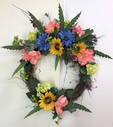 Wreath silk wreath-117 from Krupp Florist, your local Belleville flower shop