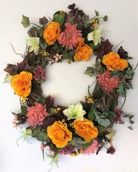 Wreath-Summer/Fall-wreath-120 from Krupp Florist, your local Belleville flower shop