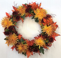 Silk wreath-Fall-wreath-26b from Krupp Florist, your local Belleville flower shop