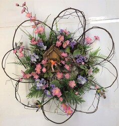 Wreath-Hummingbird-wreath-42 from Krupp Florist, your local Belleville flower shop
