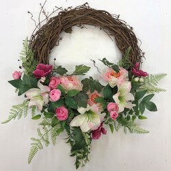 Wreath silk wreath22-01 from Krupp Florist, your local Belleville flower shop