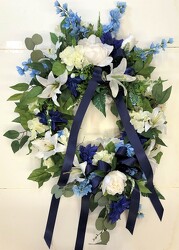 Silk wreath wreath22-21 from Krupp Florist, your local Belleville flower shop