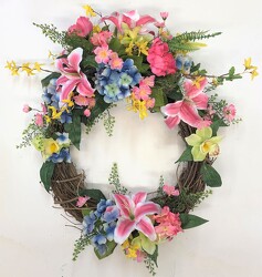 Wreath silk wreath23-05 from Krupp Florist, your local Belleville flower shop