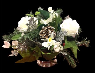 Festive silk arrangement xmas-arrg2316 from Krupp Florist, your local Belleville flower shop