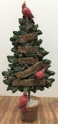 Christmas tree, joy, noel, peace from Krupp Florist, your local Belleville flower shop