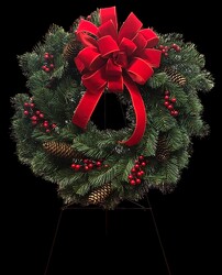 Silk Christmas wreath xmas-wreath2301  from Krupp Florist, your local Belleville flower shop